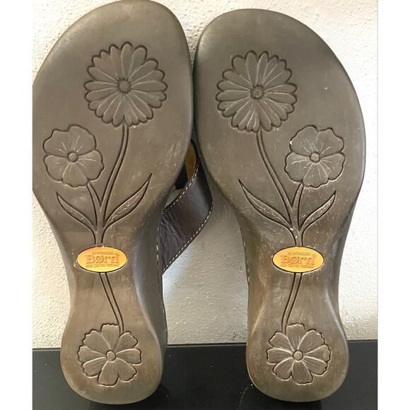 BORN Thong Brown Leather Women’s Sandals Shoes 8 Medium - Picture 8 of 12